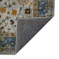 thumbnail image 4 of 7' Blue and Orange Round Floral Power Loom Area Rug, 4 of 5
