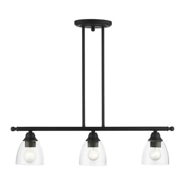 Nando Matte Black 5 Light Linear Chandelier With Clear Glass Jar Shades Com Nando Matte Black 5 Light Linear, Nando 5 Light Matte Black Chandelier With Clear Glass Jar Shade