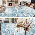 thumbnail image 5 of Large Area Rugs for Living Room Bedroom, Blue Teal Coastal 8'x10' Rug Washable Carpet Runner Indoor Outdoor, Nautical Beach Botanical Bears Fish Non Slip Floor Mats Rug for Kitchen, Patio, 5 of 8