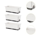 thumbnail image 2 of jinwen Window Box Planter Creative Unique Windowsill Planter for Shelf Office Porch White 3pcs, 2 of 9