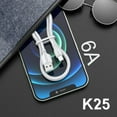 thumbnail image 4 of KINGLEEN Insignia 1m (3.3 ft.) Braided Lightning to USB-A Cable - Moon White, 4 of 5