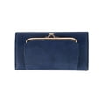 thumbnail image 3 of Julia Buxton Women's Heiress Organizer Clutch Leather, Navy, 3 of 8