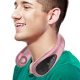 thumbnail image 1 of Ventilador de cuello colgante de enfriamiento de aire de verano portátil Ventiladores eléctricos deportivos de 3 velocidades (rosa), 1 of 8