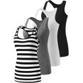 thumbnail image 1 of SURJDE Workout Tank Tops for Women Racerback Yoga Tanks Basic Athletic Activewear-4 Packs, 1 of 6