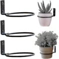 thumbnail image 1 of Wall Mounted Flower Pot Holder, 3 Pcs Metal Flower Pot Ring, Foldable, with Screws, for Indoor Gardens, Hallways, 1 of 5