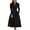 Black, variant on Women's Elegant Formal Dresses Casual V Neck Knee Length Work Dress Long Sleeve Party Evening Wedding Guest Dress Solid Color A-Line Dresses with Pockets White XL