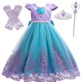 thumbnail image 1 of Vestido de princesa para niña, disfraz de sirenita, Halloween, Carnaval, fiesta, cumpleaños, Cosplay Fivean unisex, 1 of 2