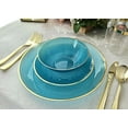thumbnail image 4 of " OCCASIONS " 960pcs set (120 Guests)-Wedding Party Disposable Plastic Plate Set -120 x 10'' + 120 x 7'' + Silverware + Cups + Napkins (Belize in Aqua & Gold), 4 of 6