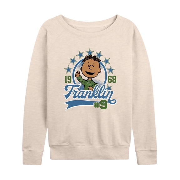 Peanuts - Franklin Baseball - Women's French Terry Long Sleeve Pullover