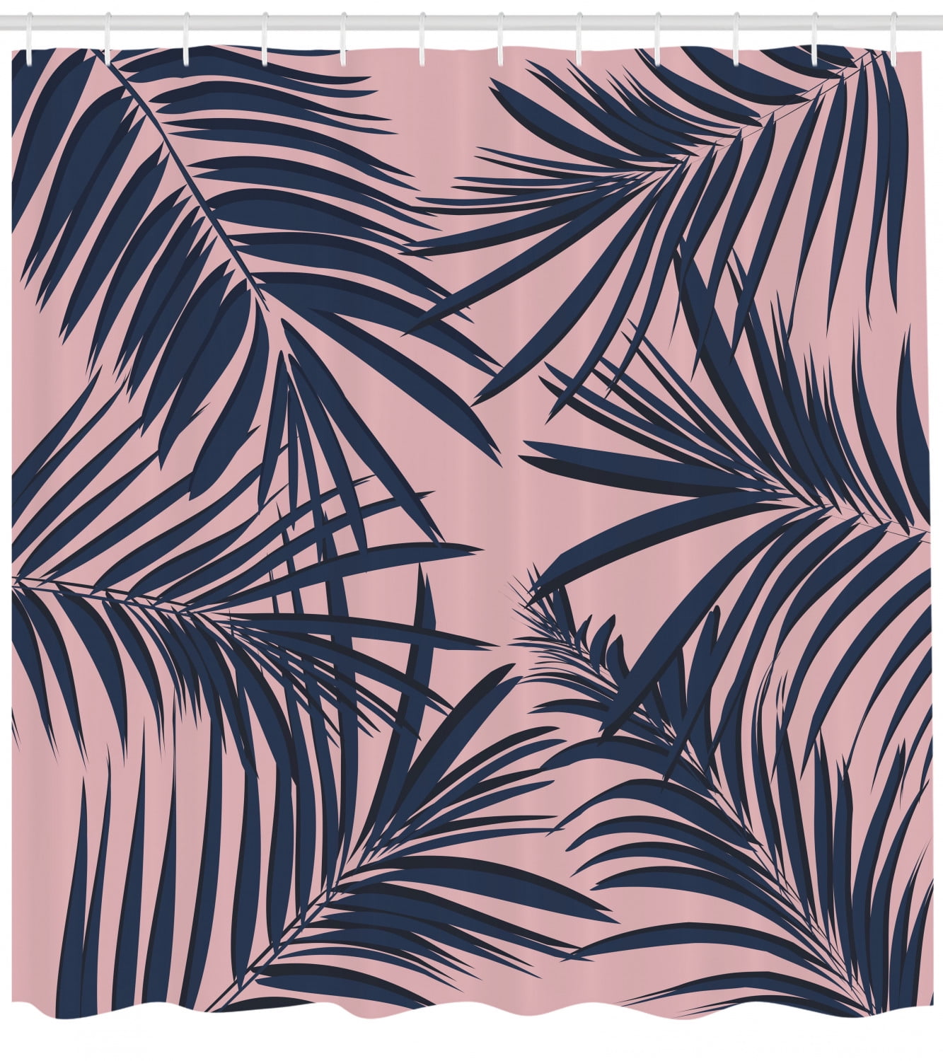 Exotic Palm Tree Shower Curtain Geometry Decor Set with Hooks 4 Sizes Ambesonne