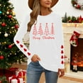 thumbnail image 4 of Christmas Shirts for Women Funny Merry Christmas Graphic T Shirts V Neck Long Sleeve Xmas Tops Blouse, 4 of 7
