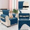 thumbnail image 5 of Sanmadrola Recliner Chair Cover Reversible Small Recliner Slipcover for Dogs Seat Width to 25 Inch Washable Couch Cover with Elastic Straps for Kids and Pets(Small Recliner, Blue Green), 5 of 9