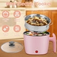 thumbnail image 4 of Electric Hot Pot Non-Stick Ramen Noodles Cooker 55oz Mini Pot with Power Adjustment(Beige), 4 of 9