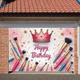 thumbnail image 5 of Pink Princess  Banner Gold Star Princess Display Makeup Brush Shiny Glitter Makeup Backdrop for Girls' Birthday Party Makeup Theme Party Princess Celebration, 5 of 8