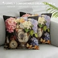 thumbnail image 3 of MLJA Vintage Throw Pillow Covers&nbsp;Purple with Rose Flower Pillows Decorative Pillow Case Animal Butterfly Cushion Cover for Home Sofa, 3 of 5