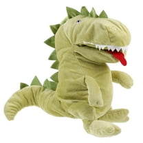 FRCOLOR Green Storytime Hand Puppet for Kids Creative PP Cotton Toy with Wide Mouth 10 Inches