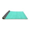 thumbnail image 2 of Ahgly Company Indoor Rectangle Solid Turquoise Blue Modern Area Rugs, 3' x 5', 2 of 4
