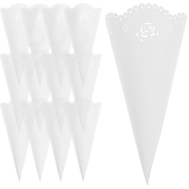 Miangastore Cone Confetti Holder 20Pack for Wedding Tables Decoration Storage Classic Style