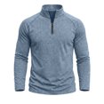 thumbnail image 2 of Trikvn Men's Quarter Zip Pullover Shirts Long Sleeve Mock Neck Slim Fit Athletic Tops Casual Lightweight Activewear Sweaters for Golf Workout Running and Daily Wear, 2 of 7
