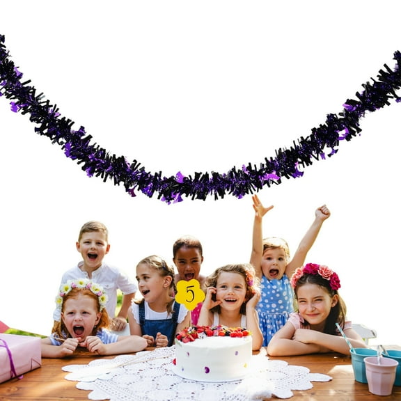 EZPXFCI 78.74 In Tinsel Garland Christmas Halloween Garland Decorations Metallic Tinsel Twist for Christmas Tree New Year Holiday Birthday Party Thanksgiving Decorations