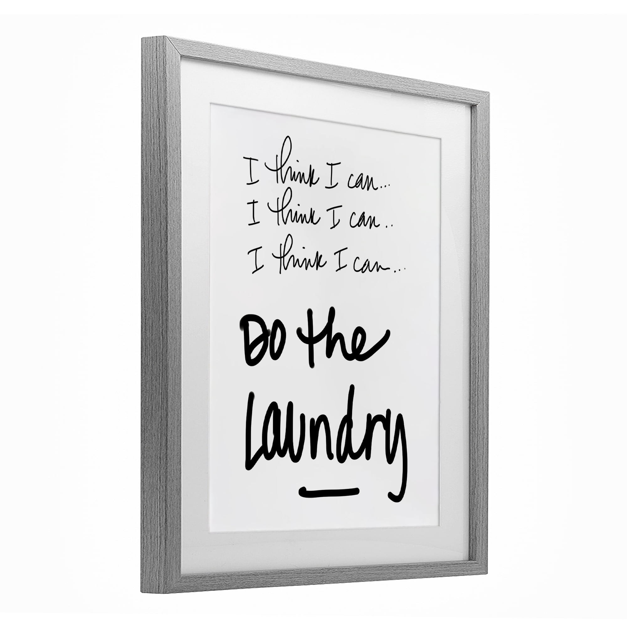 Stupell Industries Think I Can Do Laundry Gray Framed Print Under Glass, design by SD Graphics Studio