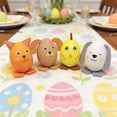 thumbnail image 5 of HuiXinOu 4pcs Plastic Easter Pet Ornaments Decorative Figurines for Home Office Tabletop Easter Holiday Decor, 5 of 6