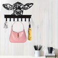 thumbnail image 5 of HELLOYOUNG Decorative Cow Shaped 7 Hook Door Hanger Heavy Duty Wall Mounted Coat Rack, Farmhouse Hallway Entryway Organizer for Towels Bags, Rustic Iron Hooks, 5 of 6