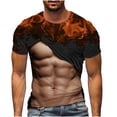 thumbnail image 2 of Styesk T-Shirts pour Homme Mode pour Hommes Impression Florale Mode Entraînement Physique Col Rond Manches Courtes T-Shirt, 2 of 5
