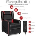 thumbnail image 6 of Giantex Recliner Chair, Massage Recliner Sofa Single Sofa Home Theater Seating Reading Chair, Red, 6 of 7