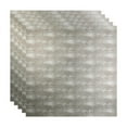 thumbnail image 1 of FASÄDE Flat Decorative Vinyl 2ft x 2ft Lay in Ceiling Panel in Crosshatch Silver (5 Pack), 1 of 5
