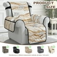 thumbnail image 4 of TSOVTHRID Beige Marble Texture Print Recliner Chair Covers, Removable Non Slip Soft Recliner Covers with Storage Pockets Soft Comfortable Recliner Slipcovers for Pet, Living Room, 4 of 7
