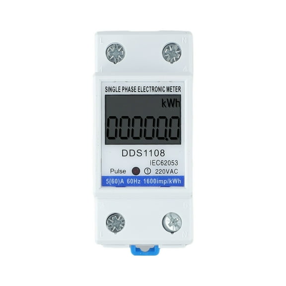 220V 60A Digital Single Phase Energy Meter Kwh Lcd Power Consumption Meter Electricity With Reset Function Electrical Equipment