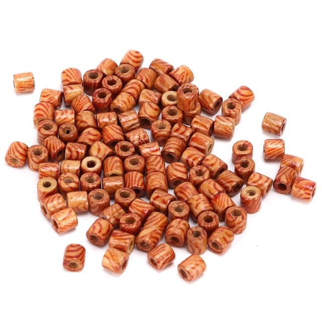 500 cuentas de madera pintadas de 5 x 5 mm, cuentas sueltas de barril para hacer manualidades, pulseras y collares.