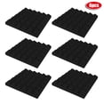 thumbnail image 1 of 6Pcs Pyramid Shape Sound Absorbing Foam Acoustic Panels Soundproofing Foam for Piano Room Studio(30x30x5cm Black ), 1 of 4