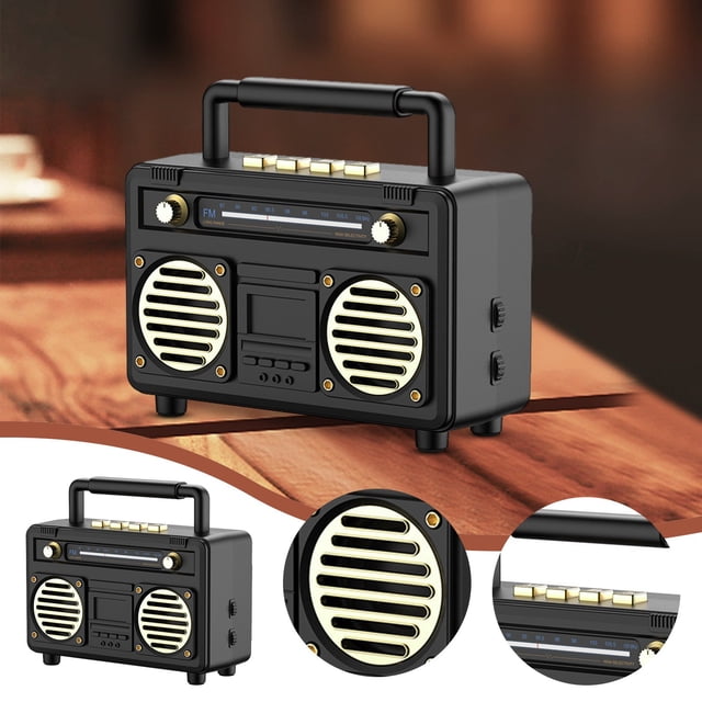 Altavoz Bluetooth, altavoz Bluetooth pequeño retro para regalar, memoria USB inalámbrica, radio, mini sistema de sonido portátil para exteriores.