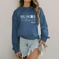 thumbnail image 4 of Sokhug Women Yes I'm Cold Me 24/7 Shirt Always Cold Long Sleeve Funny Letters Printed Graphic Casual Loose Pullover Tops, 4 of 6