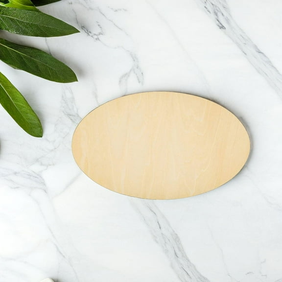 PTOOTP Unfinished Oval Basswood Plaques Beige Wood for Crafting and Projects
