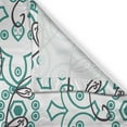 thumbnail image 3 of Ambesonne Oriental Kitchen Curtains, Swirling Ethnic Themed, 55"x36", Teal and Seal Brown, 3 of 3
