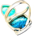 thumbnail image 3 of Large Shattuckite, Amazonite Ring Size 11 (925 Sterling Silver)  - Handmade Boho Vintage Jewelry RING127779, 3 of 3