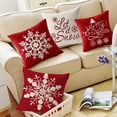 thumbnail image 3 of Fundas de almohada navideñas Sunjoy Tech de 45 x 45 cm, color rojo navideño, para decorar el hogar., 3 of 8