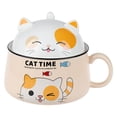 thumbnail image 3 of Cuenco de instantáneos perfecl con tapa gato amarillo, 3 of 6