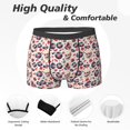 thumbnail image 2 of Mens Underwear Boxer Briefs - Skull Guitar record lips Comfort Breathable men's boxer briefs with Flex Waistband, 2 of 7