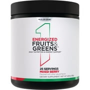 Rule One Energized Fruits & Greens - Mixed Berry 4.87 oz Pwdr