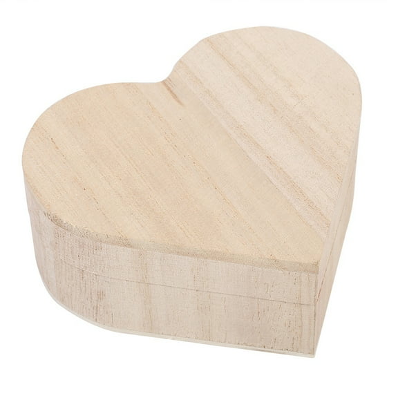Kritne Heart-Shaped Wooden Box, New Lovely Wooden Heart-shaped Jewelry Storage Box Packaging Carrying Case Craft Decoration Hot, Wooden Jewelry Storage Box