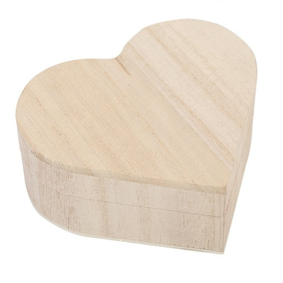 Boîtes à Bijoux en Bois, boîte en Bois en Forme de cur avec Couvercle pour Bijoux, organisateurs de boîtes de Rangement en Bois décoration Artisanale