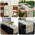 thumbnail image 6 of Seasonal Botanical Blooms Table Runner 72 Inches Long, Blue Yellow Flowers Kitchen Coffee Dining Table Decoration for Home Party Birthday Wedding Home Decor 13x72 Inches, 6 of 8