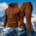 thumbnail image 5 of Ceisia Men's Loose Fit ECG Print Hooded Sweatshirt & Jogger Set - Warm Stretch Casual Two-Piece Tracksuit Gifts, 5 of 5