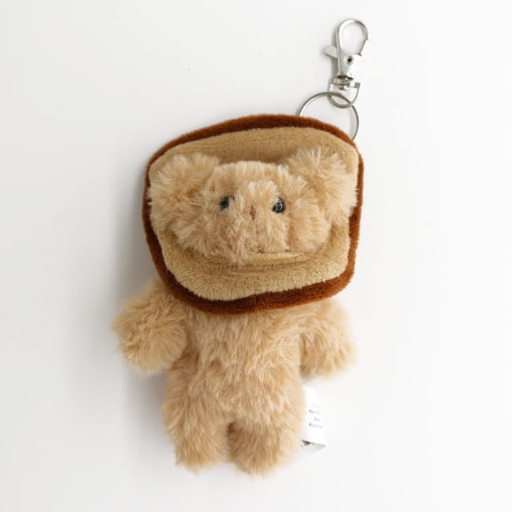 U Style Teddy Bear Keychain in Cozy Toast Costume