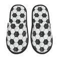 thumbnail image 1 of Fotbe Soccer Pantuflas Peludas para Mujer con Estampado, Zapatillas de Peluche, Zapatos de Invierno para Casa, Uso Interior y Exterior-Large, 1 of 8