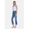 thumbnail image 5 of Flying Monkey - Mid-Rise Crop Slim Straight Jeans with Frayed Step Hem (27.25" Inseam) - F5210, 5 of 9
